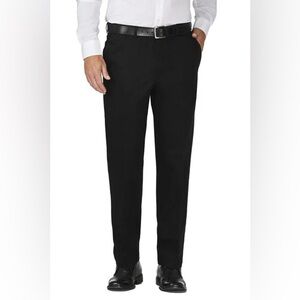 Haggar Men’s Work To Weekend Classic Fit, Flat Front Black Pants, Size 36x34